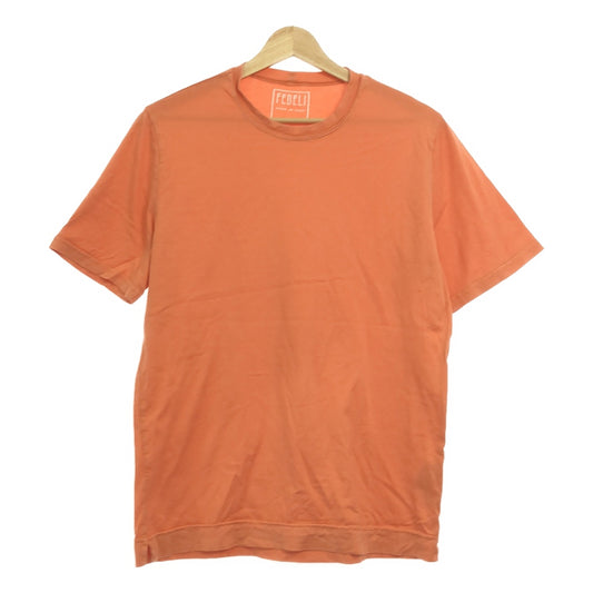 FEDELI | Cotton crew neck T-shirt | 48 | Orange | Men's