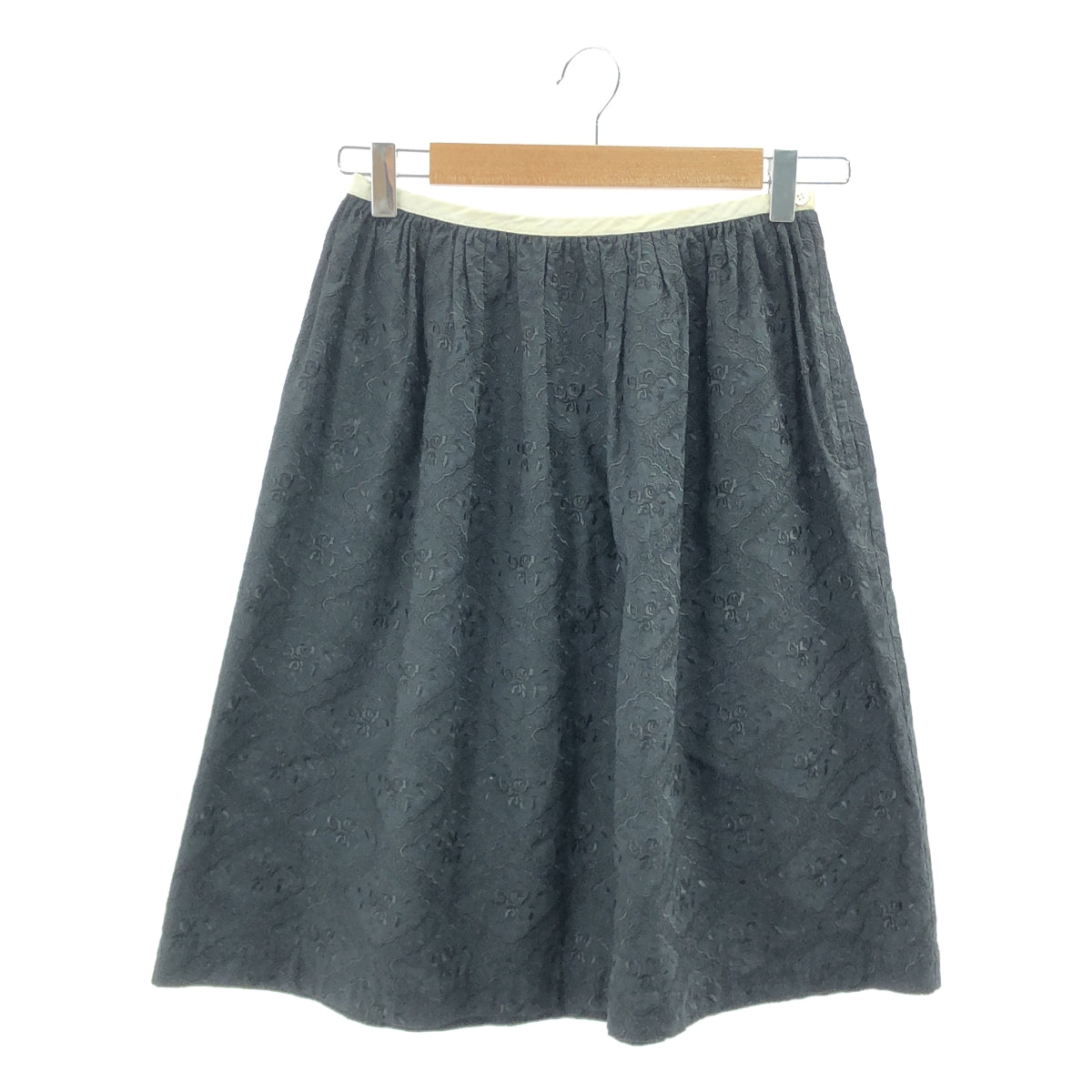tricot COMME des GARCONS / トリココムデギャルソン | AD1999 | エンブロイダリー ギャザースカート | S | ブラック | レディース