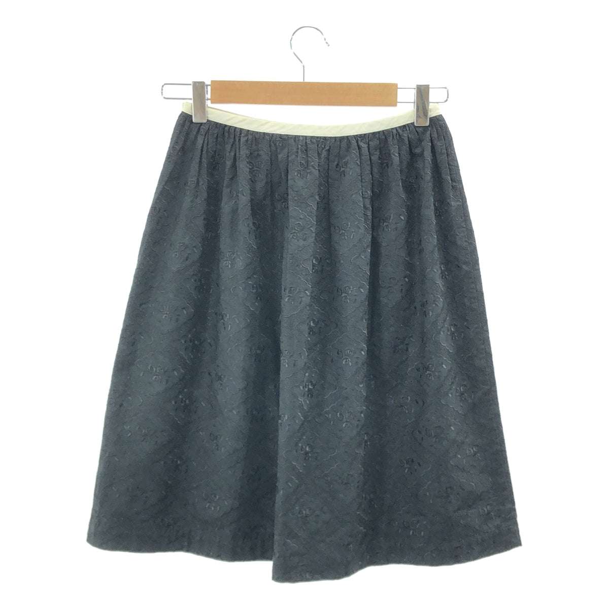 tricot COMME des GARCONS / トリココムデギャルソン | AD1999 | エンブロイダリー ギャザースカート | S | ブラック | レディース
