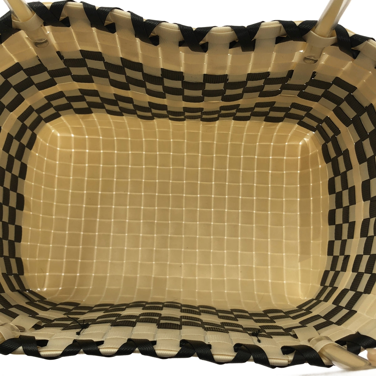 MARNI / 마르니 | 체크 무늬 바구니 로고 핸드 토트 백 |