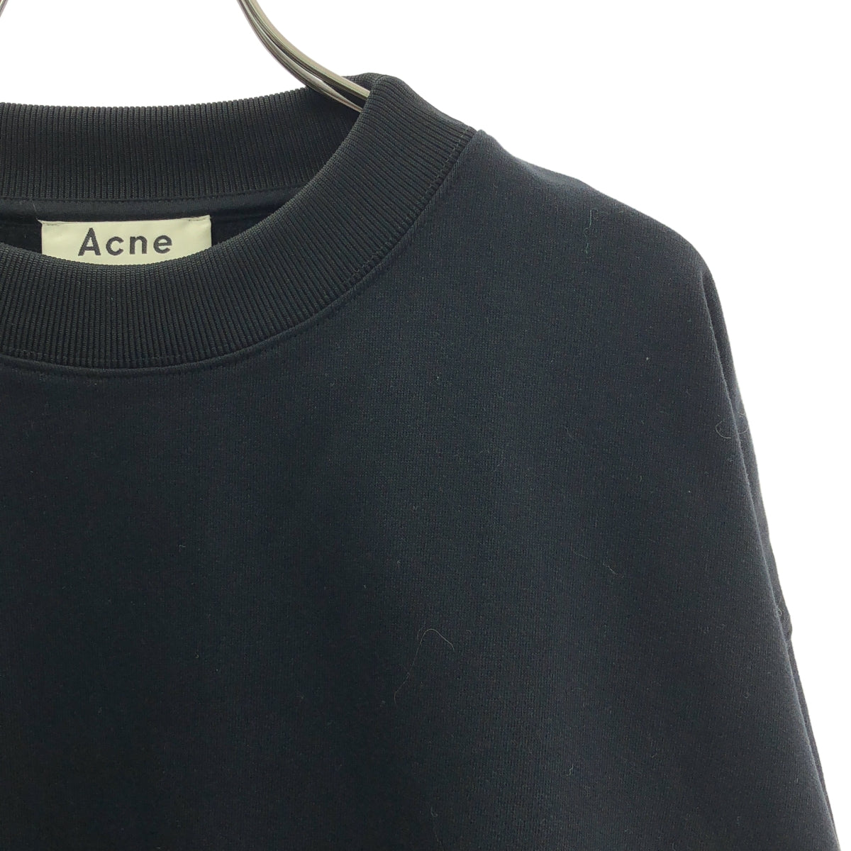 【美品】  Acne Studios / アクネストゥディオズ | BETA GUITER ギター オーバーサイズ スウェット | S | ブラック | メンズ