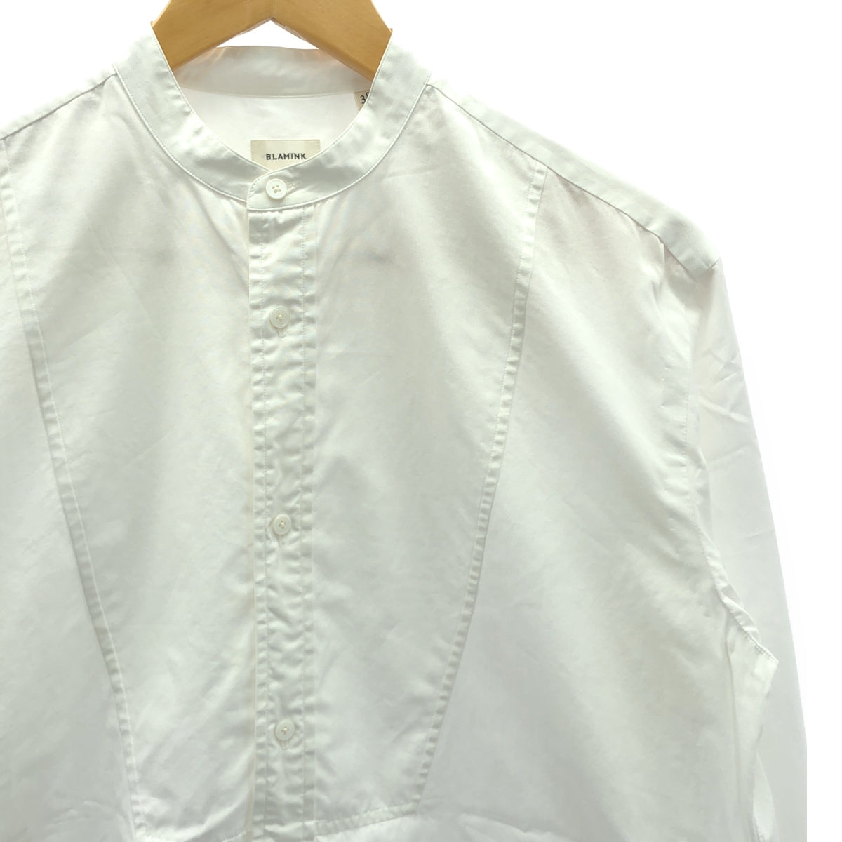 BLAMINK | Cotton band collar shirt | Size 38 | Women's