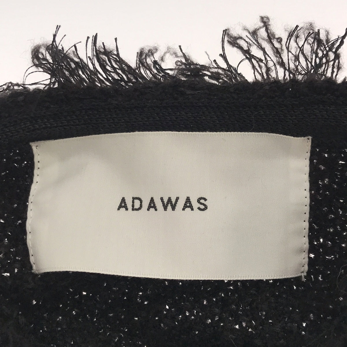 [Good Condition] ADAWAS | Knitted Tweed 4 Pocket Jacket | F | Black | Women's