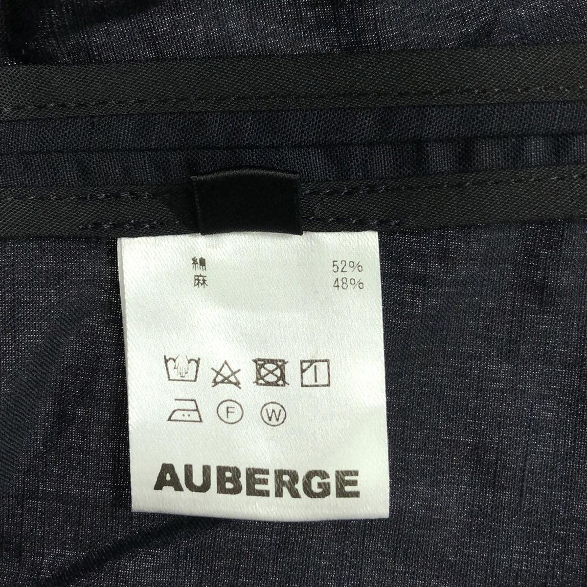 [New] AUBERGE | 2024SS | ATGET Cotton Linen Sack Coat Jacket | 44 | Navy | Men's