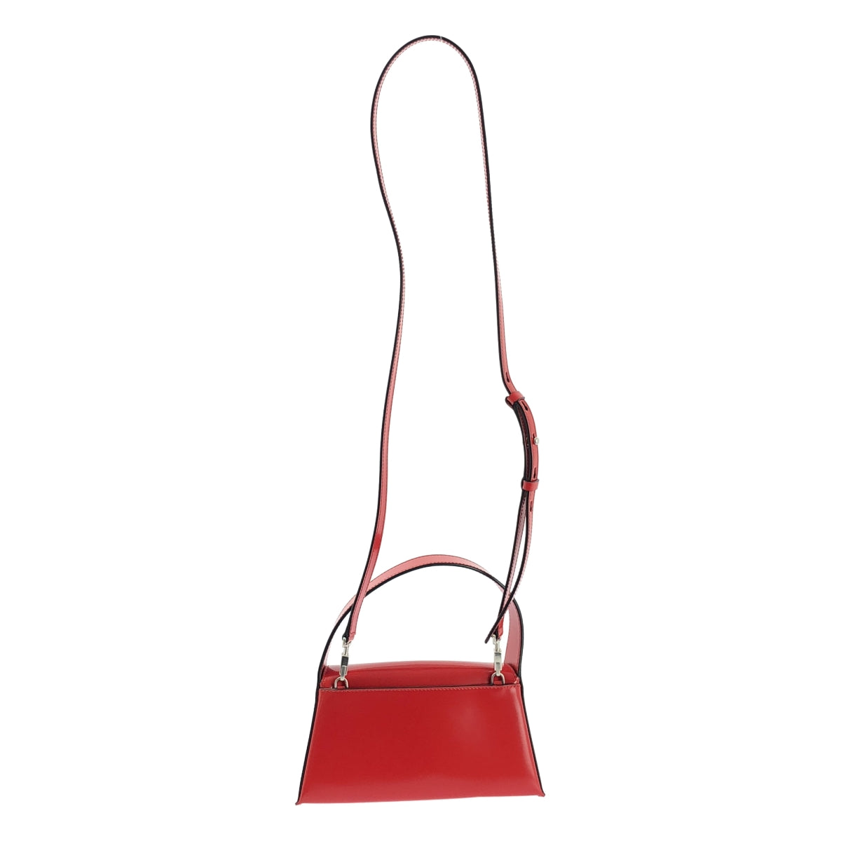 【미품】 FERRAGAMO / 페라가모 | Geometric Mini Bag / 2way 어깨가 달린 가죽 지오메트릭 핸드백 | 레드 | 여성