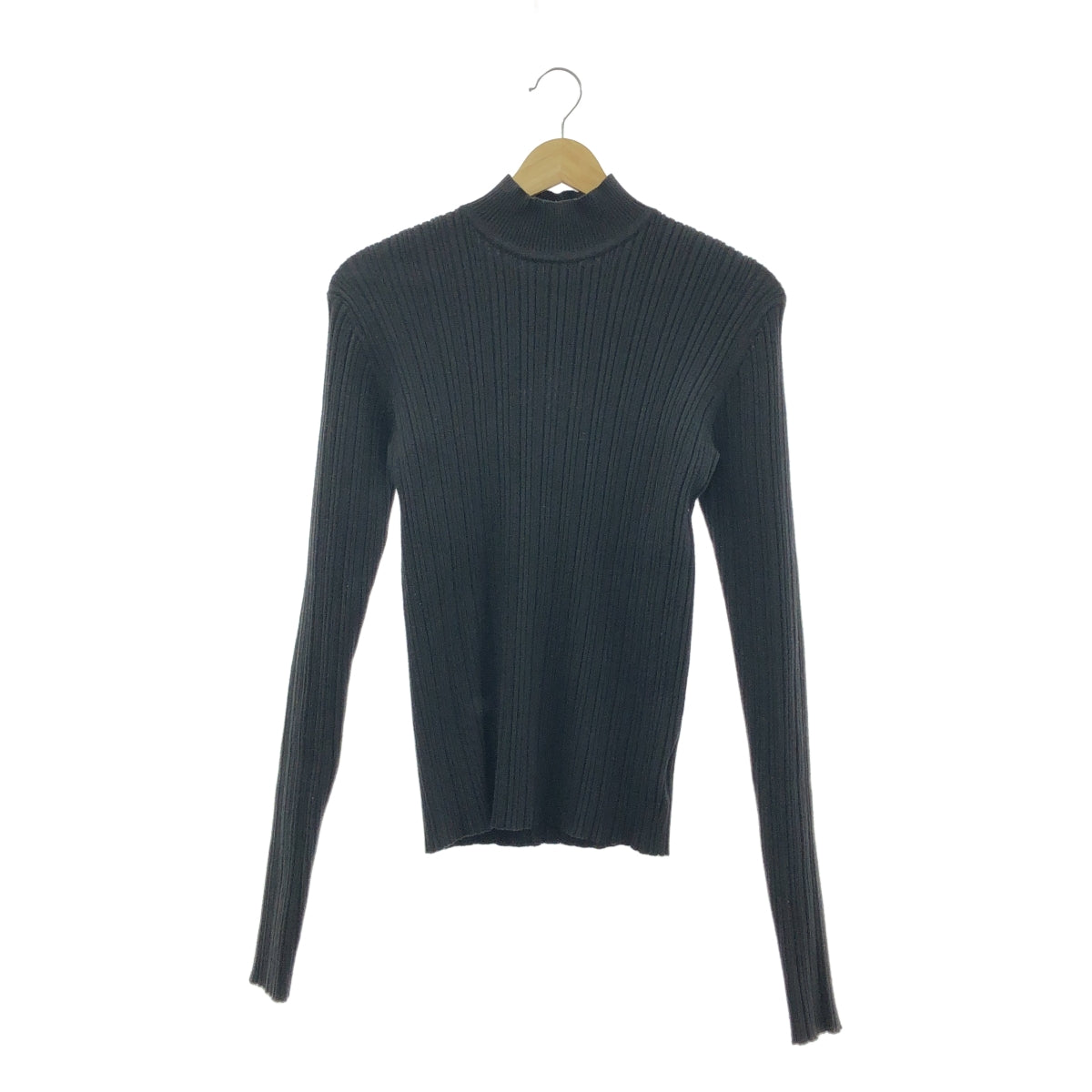 LE CIEL BLEU / ルシェルブルー | Rondom Rib Twist Knit / ランダム リブ ツイスト ウール ニット | 36 | ブラック | レディース