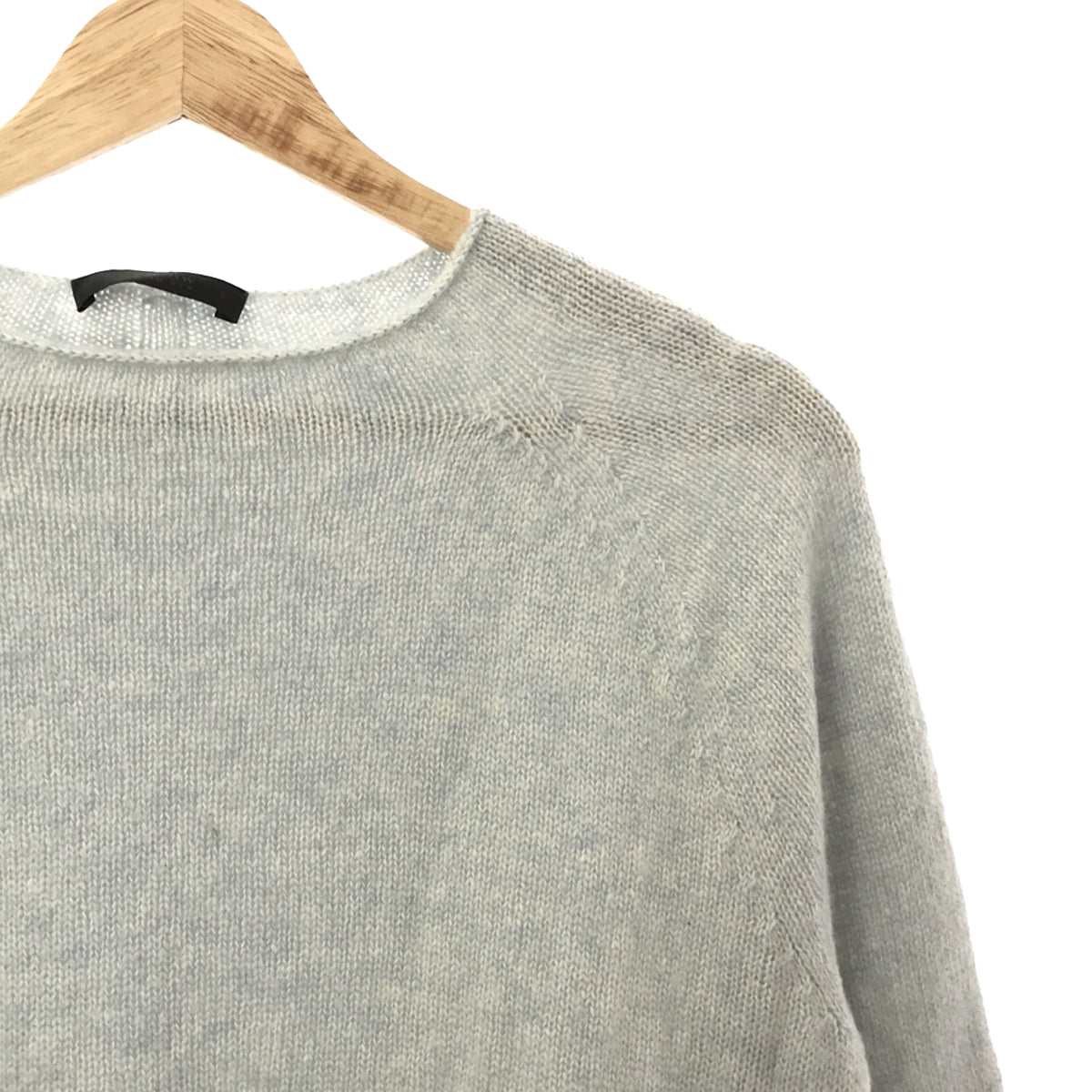 THE ROW | Cashmere Silk Crew Neck Knit | S | Light Blue | Women's