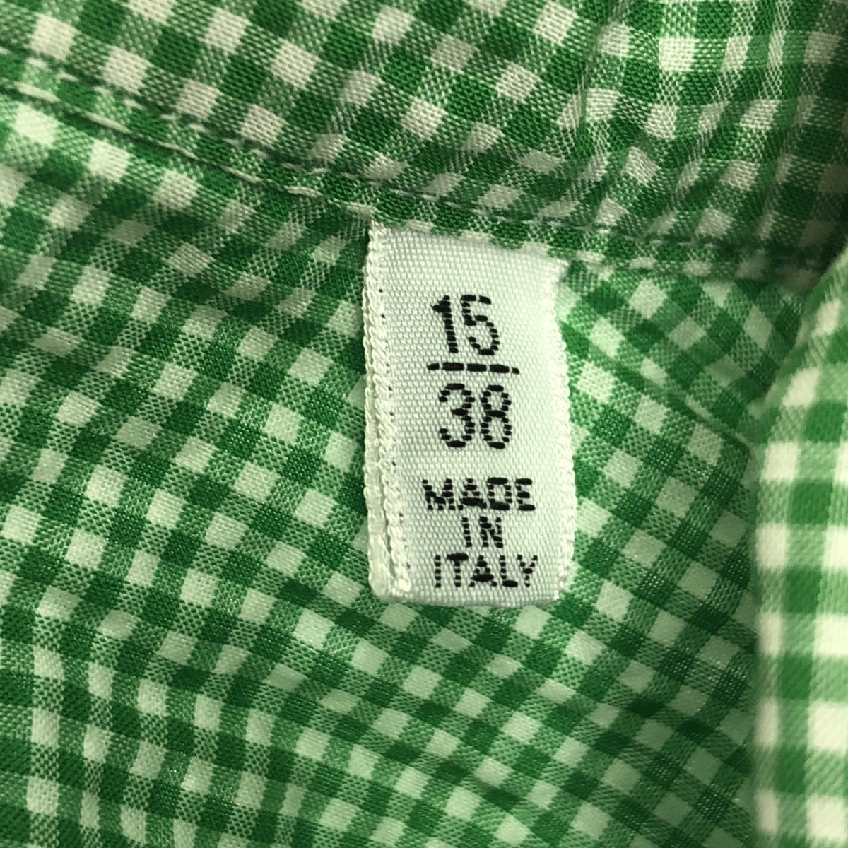 finamore / フィナモレ | ギンガムチェック カッタウェイシャツ | 15 / 38 | グリーン | メンズ
