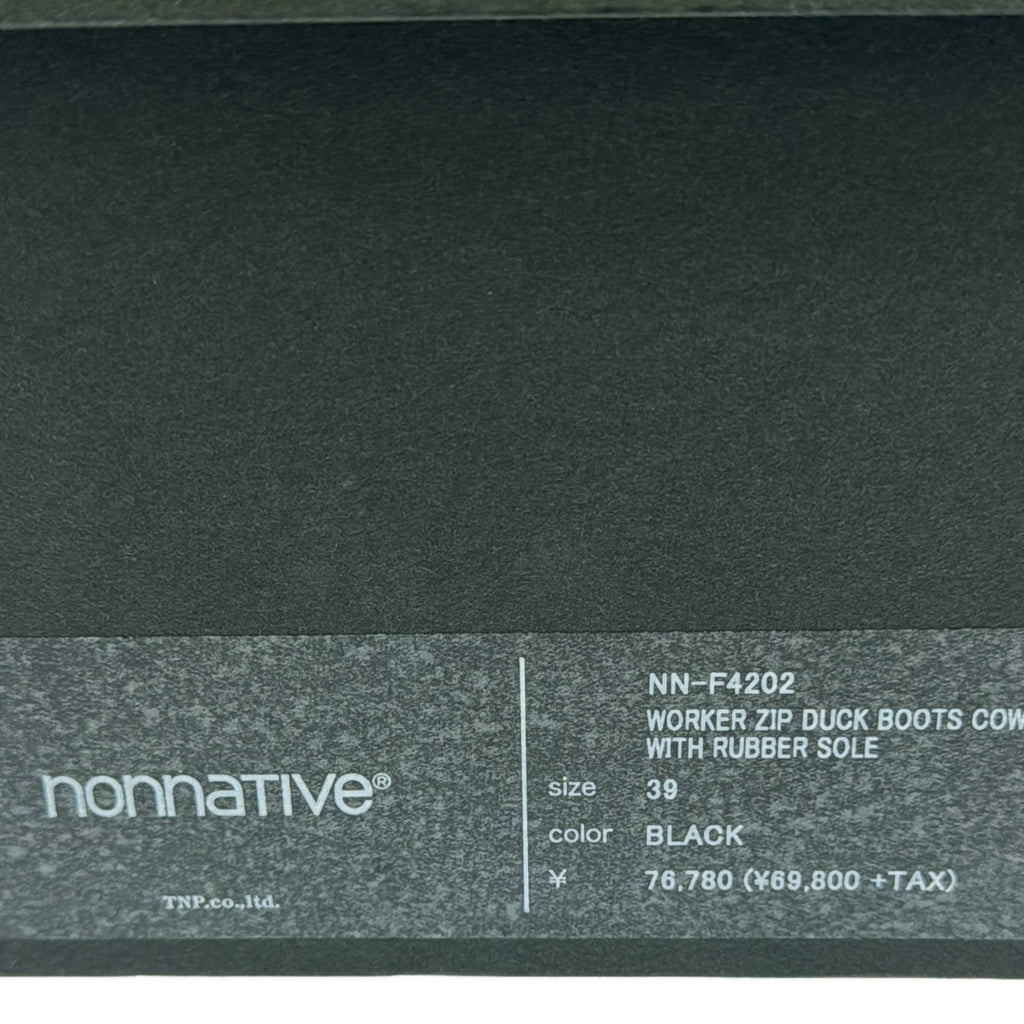 nonnative / ノンネイティブ | Worker Zip Duck Boots Cow Leather With Rubber Sole ダックブーツ | 39 | ブラック | レディース