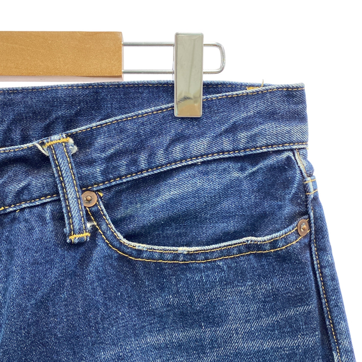 journal standard luxe / 저널 스탠다드 럭스 | 데미지 가공 14oz 데님 루즈 스트레이트 5PK 와이드 팬츠 | L |