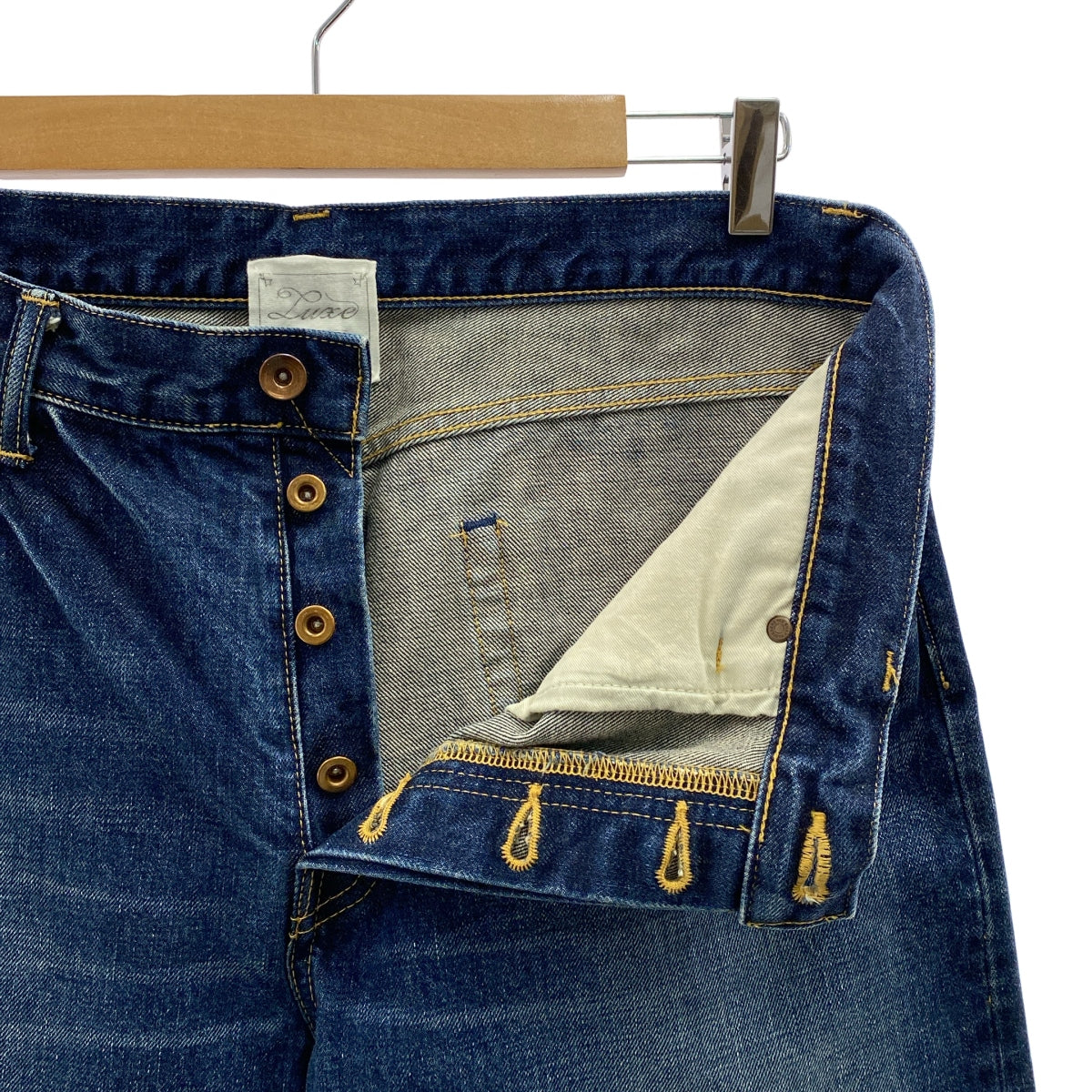 journal standard luxe / 저널 스탠다드 럭스 | 데미지 가공 14oz 데님 루즈 스트레이트 5PK 와이드 팬츠 | L |