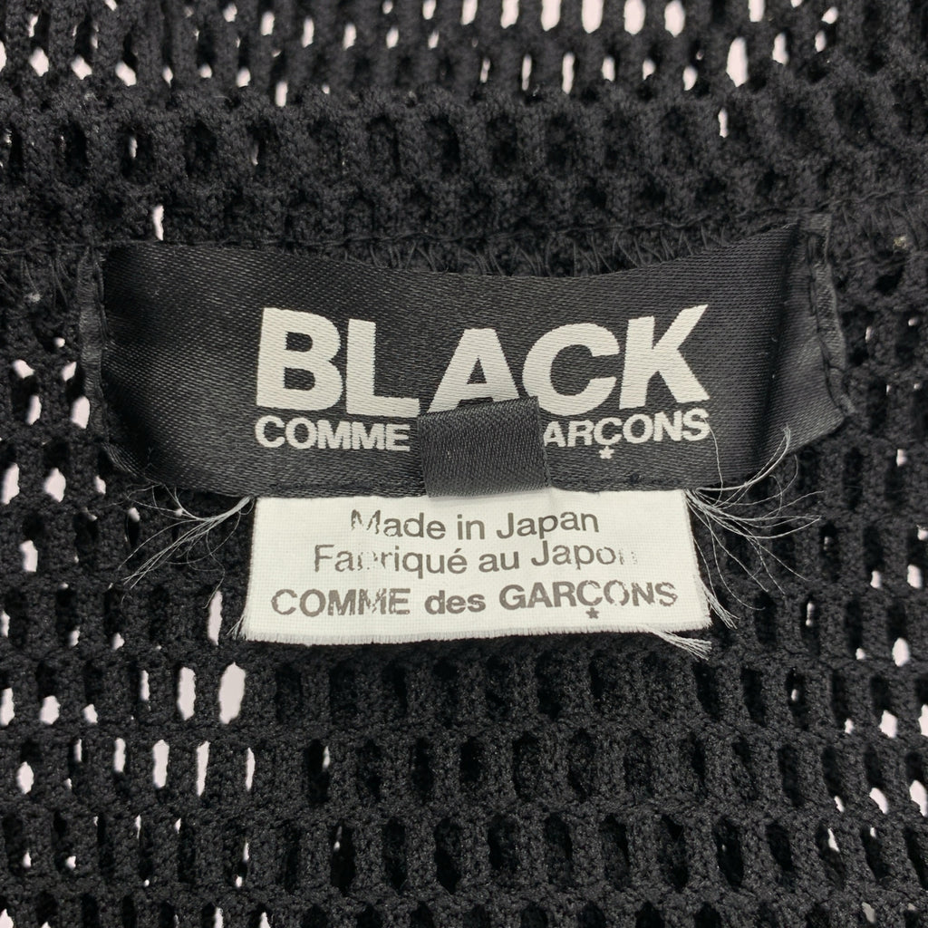 BLACK COMME des GARCONS / 블랙 콤 데 갤슨 | 2023SS | 폴리 에스테르 변형 메쉬 크루 넥 T 셔츠 컷소우 | S | 남성
