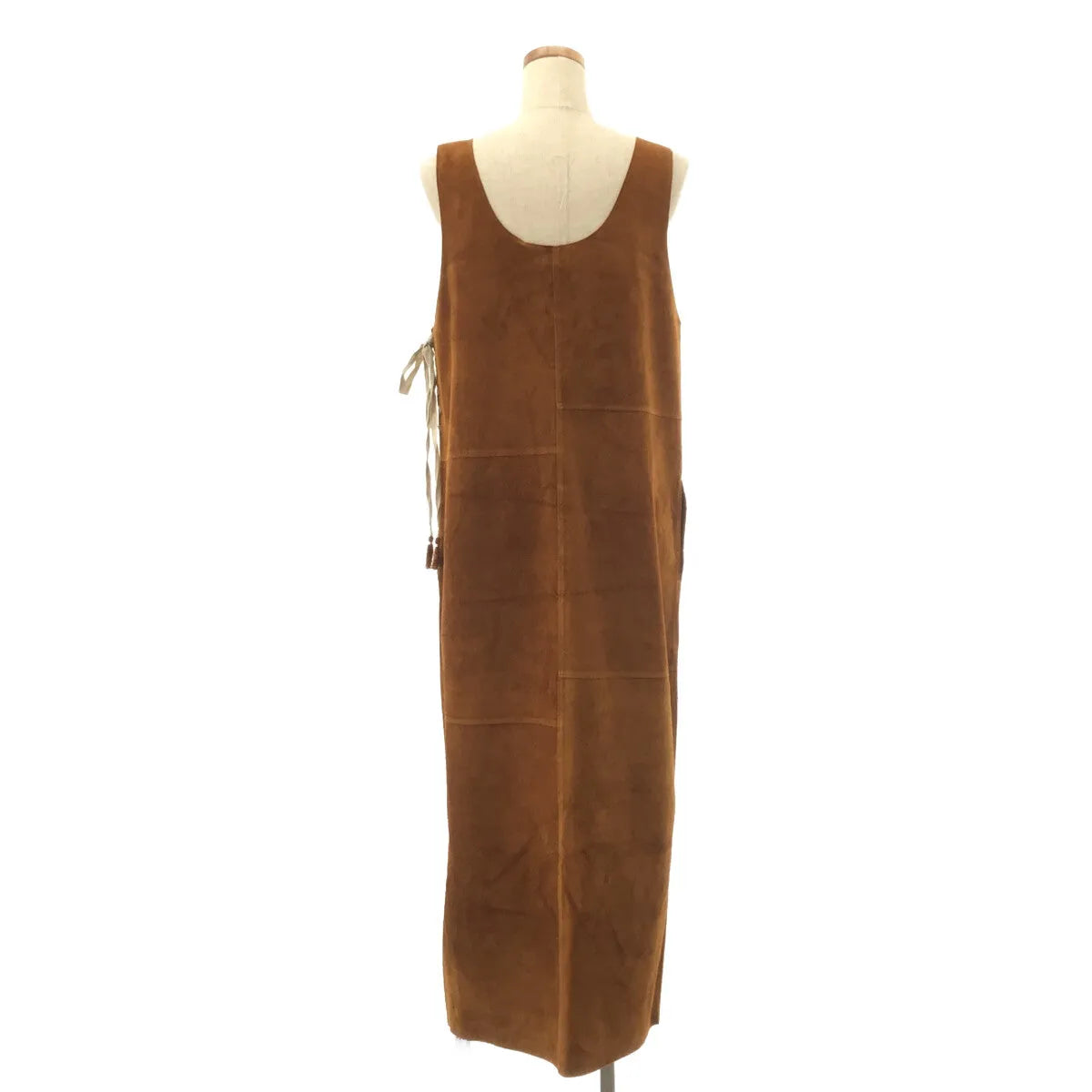 【新品】  NOWOS / ノーウォス | 2021SS | スエードノースリーブワンピース | M | BROWN | レディース