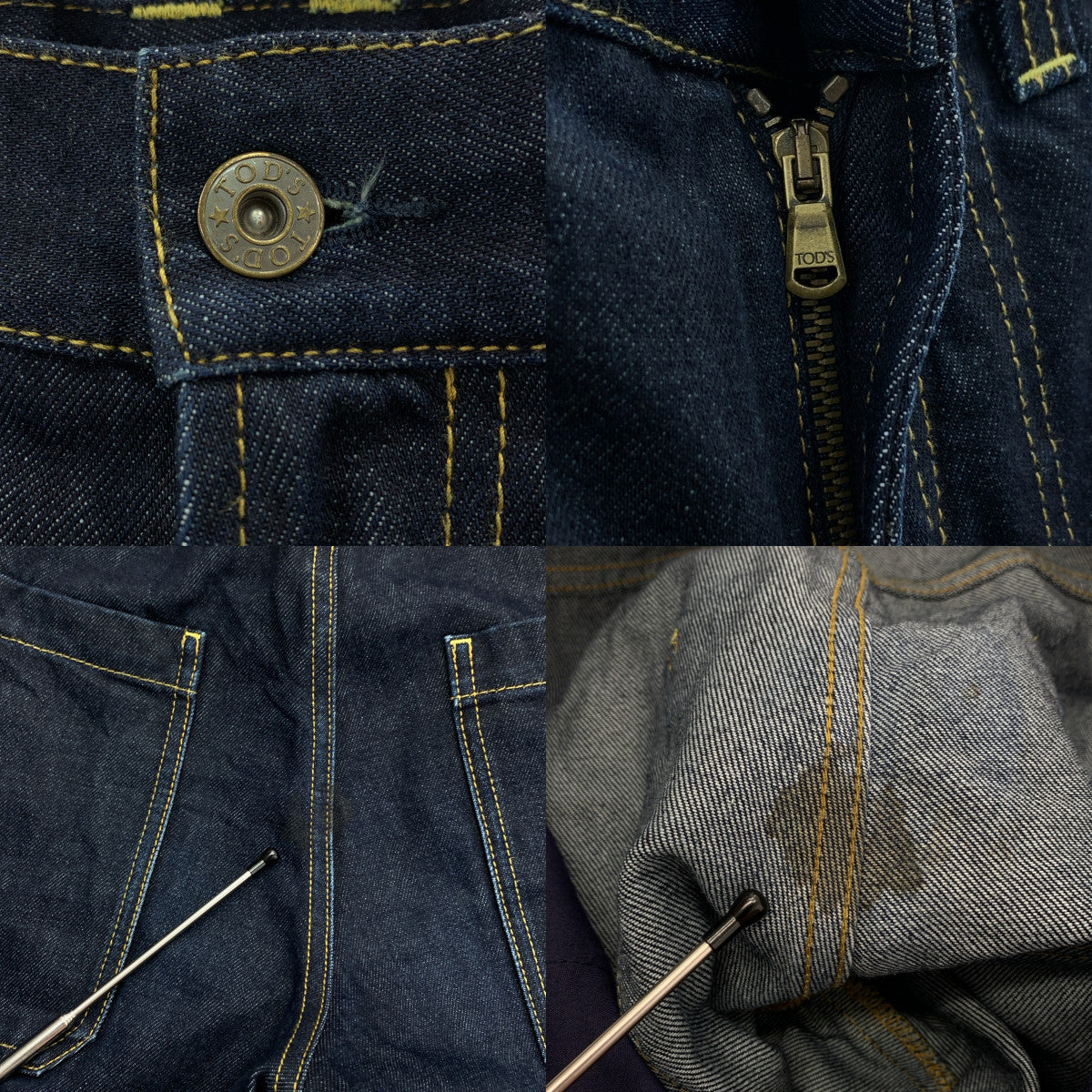 TOD'S / Tod's | x Hender 聯名款 / Hender 聯名款皮革貼片赤耳 Baker 深海軍藍牛仔褲 / 男女通用 | 尺寸 42 | 男款