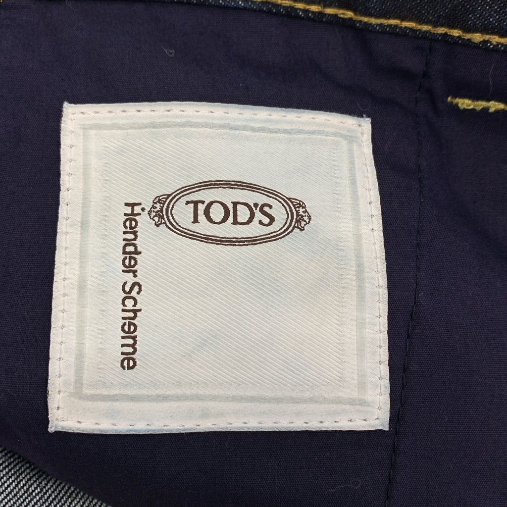 TOD'S / Tod's | x Hender 聯名款 / Hender 聯名款皮革貼片赤耳 Baker 深海軍藍牛仔褲 / 男女通用 | 尺寸 42 | 男款