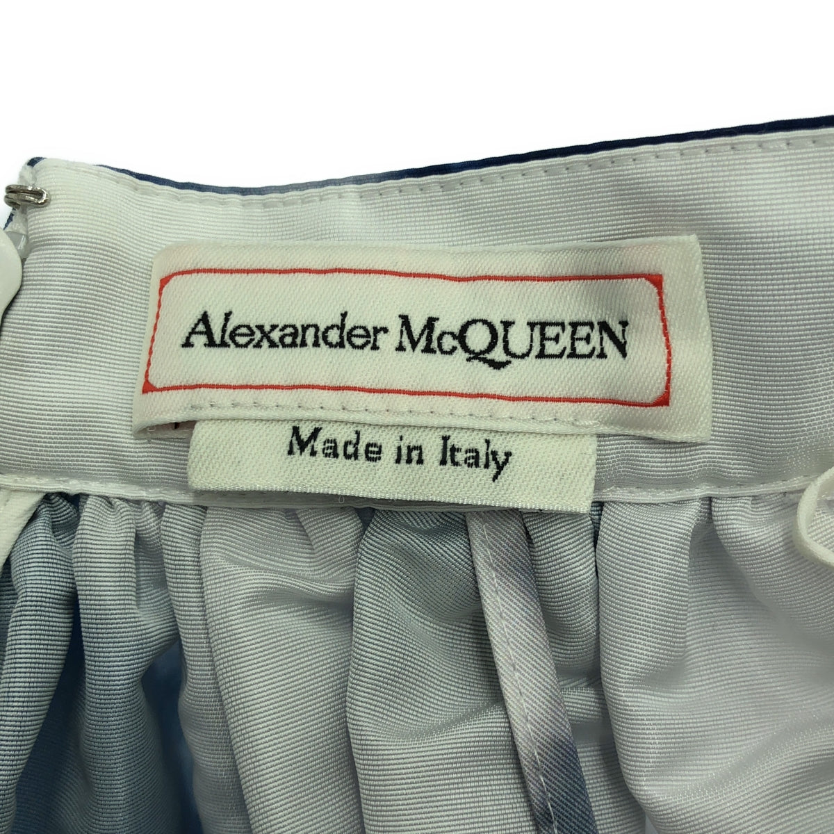 ALEXANDER MCQUEEN / 알렉산더 맥퀸 | Sky-print Pleated Full Skirt 스카이 프린트 스커트 | 36 | 블루/화이트 | 여성