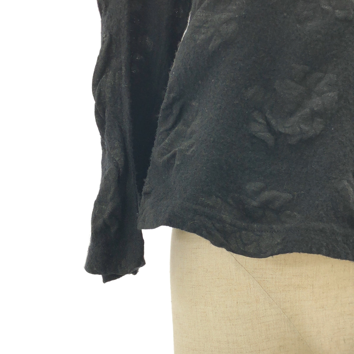 JUNYA WATANABE COMME des GARCONS / 준야 와타나베 | 2003AW | 울 플라워 변형 레이어드 진주 장식 니트 스웨터 |