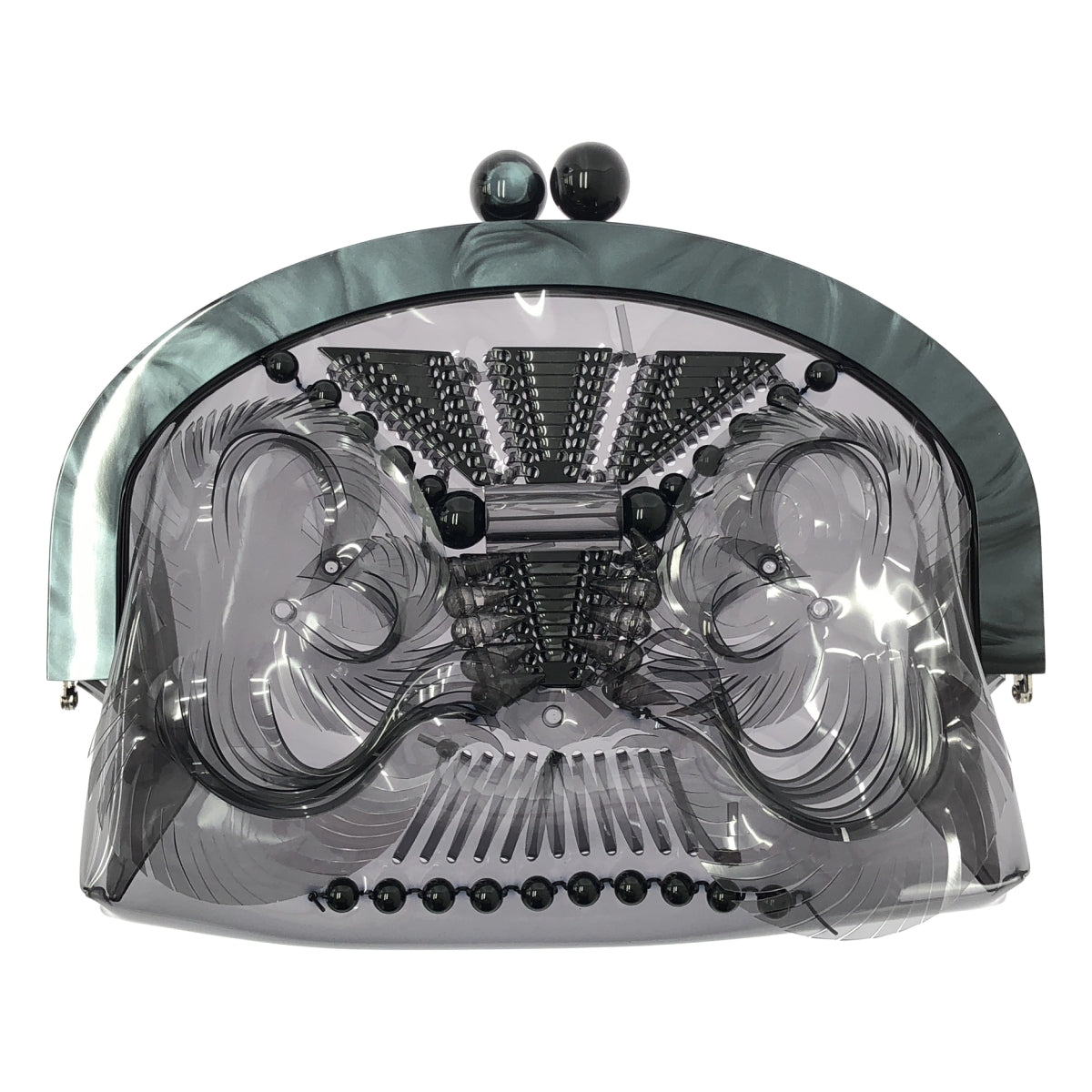 美品】 Mame Kurogouchi / マメクロゴウチ | がま口 クリア クラッチ