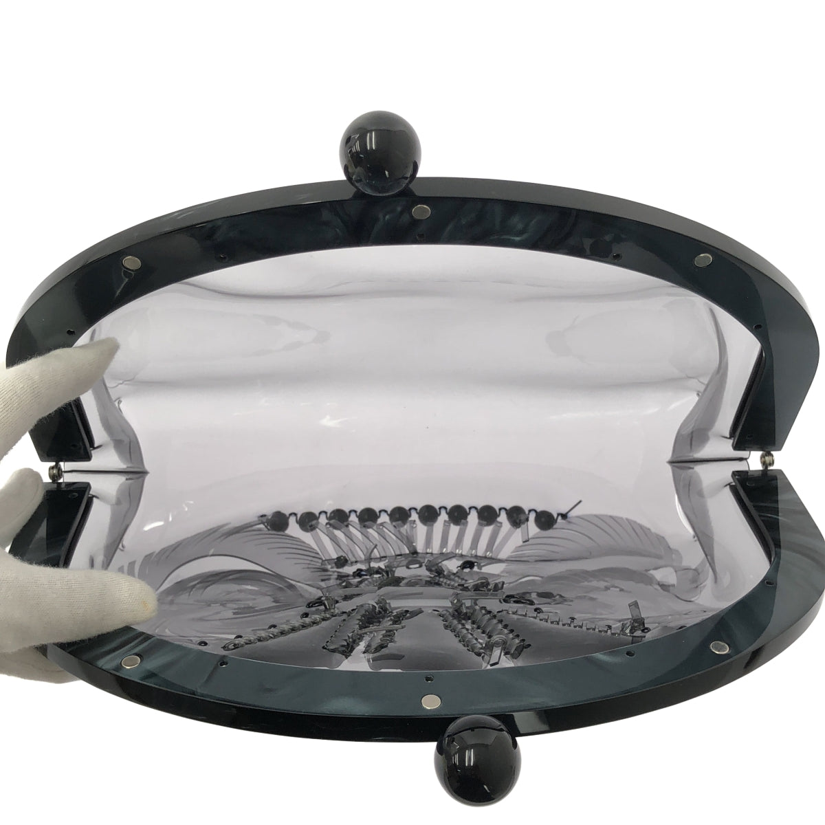 美品】 Mame Kurogouchi / マメクロゴウチ | がま口 クリア クラッチ