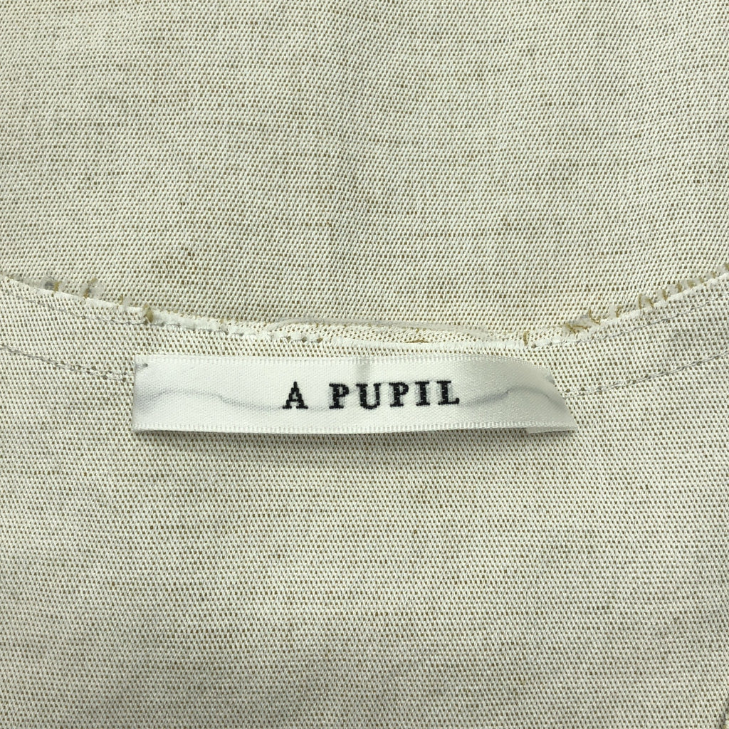 A PUPIL / アピューピル | コットン リネン カットオフ ベルテッド プルオーバー トップス | S | ナチュラル系 | レディース