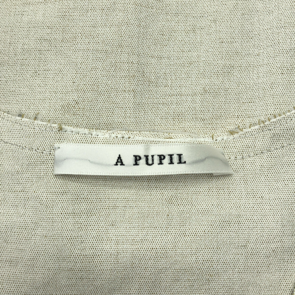A PUPIL / アピューピル | コットン リネン カットオフ ベルテッド プルオーバー トップス | S | ナチュラル系 | レディース