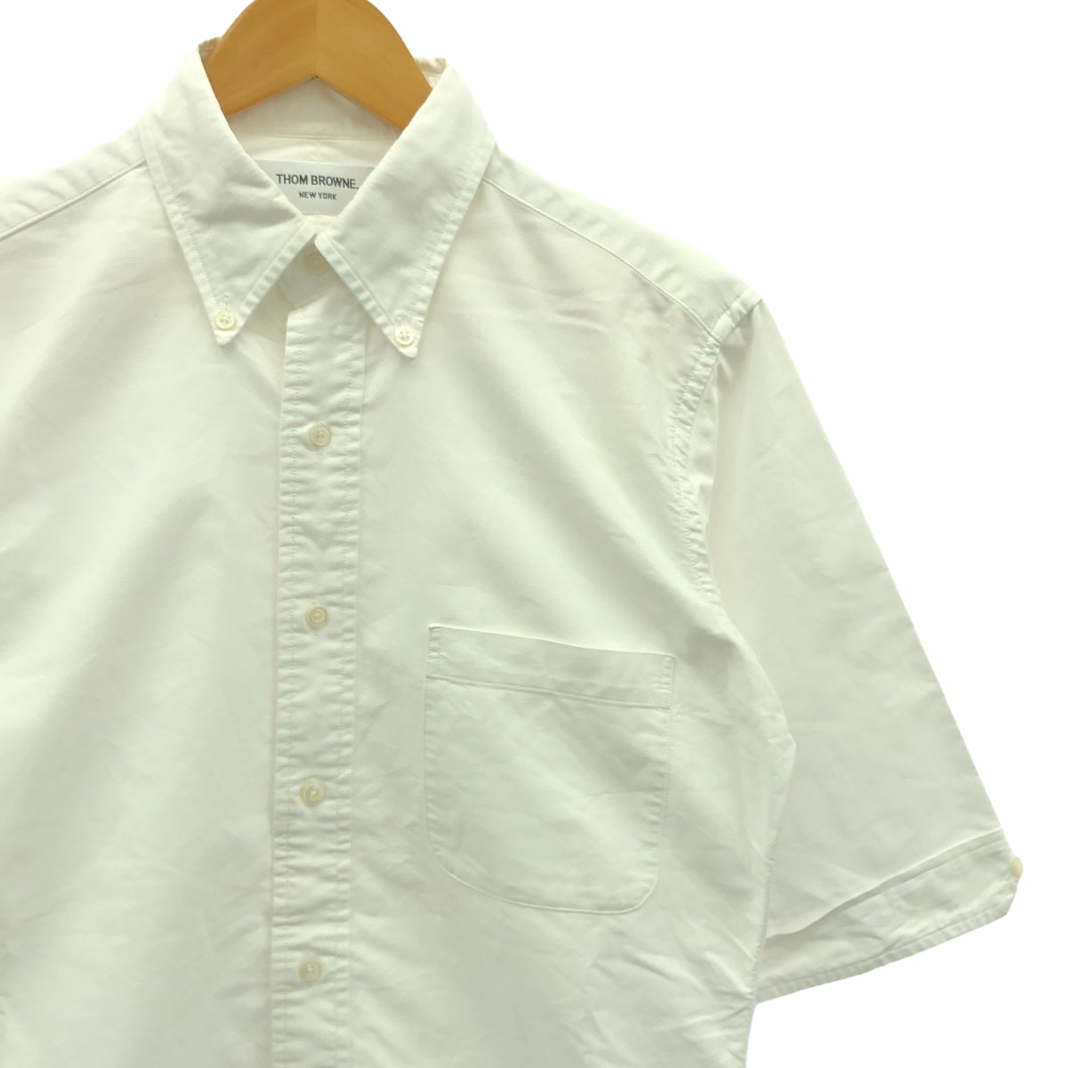 THOM BROWNE | Half-sleeve Oxford Button-down Shirt | 2 | Men's