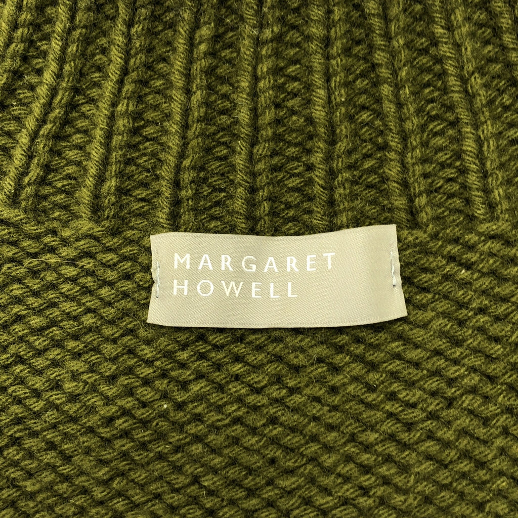 MARGARET HOWELL / マーガレットハウエル | スコットランド製 ウールカシミヤ ケーブル ハイネックニット | 2 | レディース