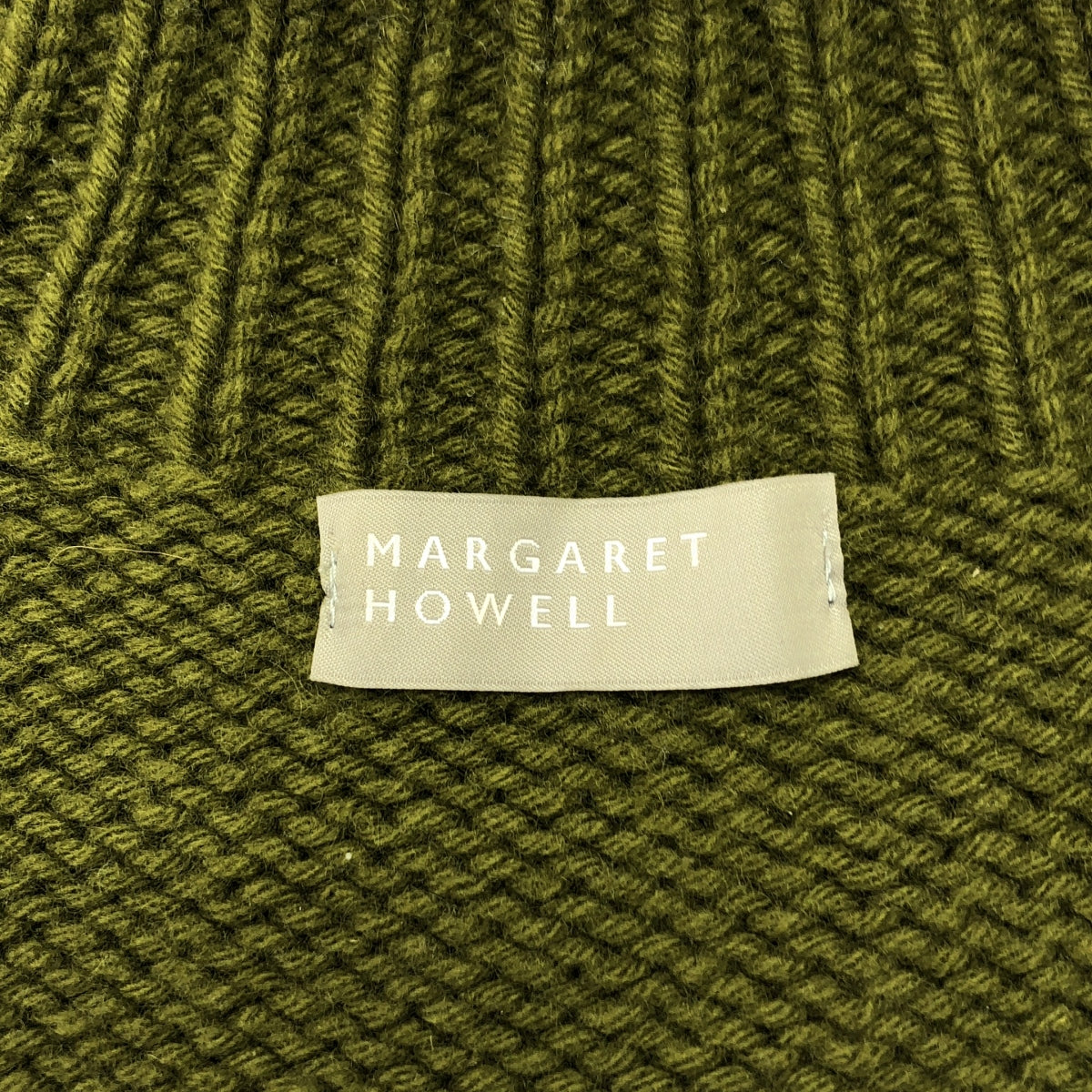 MARGARET HOWELL / マーガレットハウエル | スコットランド製 ウールカシミヤ ケーブル ハイネックニット | 2 | レディース