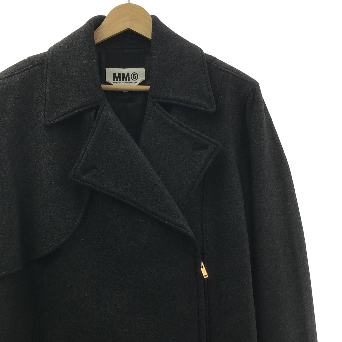 MM6 Maison Martin Margiela / エムエムシックスメゾンマルタンマルジェラ | 2012AW | ウール ジップ トレンチ ロングコート | 44 | レディース