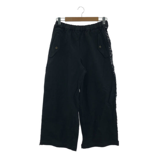 COMME des GARCONS COMME des GARCONS / コムコム | 2005AW | ポリエステル 製品染め ビジュー 装飾 サイドライン ドローストリング パンツ | M | レディース