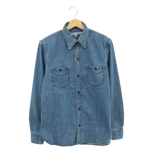 【美品】  DAILY WARDROBE INDUSTRY / デイリー ワードローブ インダストリー | 1st STANDARD SHIRT / チンストラップ デニム ワークシャツ | 1 | ブルー | メンズ