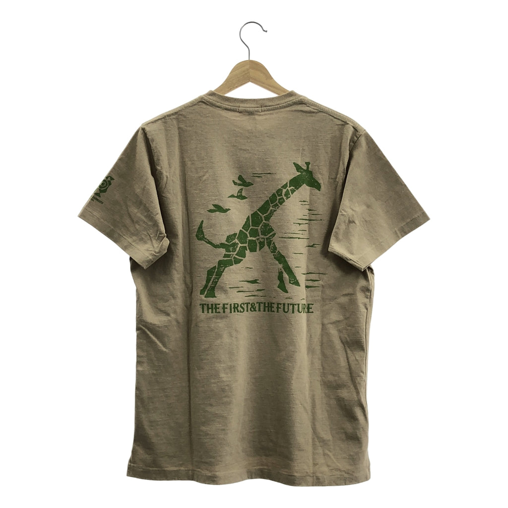 Engineered Garments / エンジニアドガーメンツ | PRINTED CROSS CREW NECK T-SHIRT GIRAFFE ジラフ プリント ポケット Tシャツ | M |