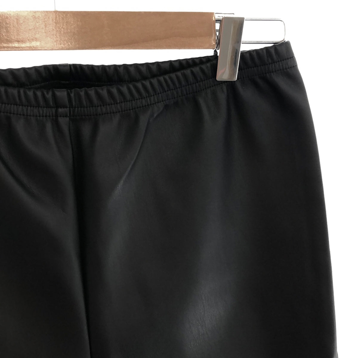 [Good Condition] MM6 Maison Margiela | 2022AW | Faux Leather Stretch Shorts | 42 | Black | Women's