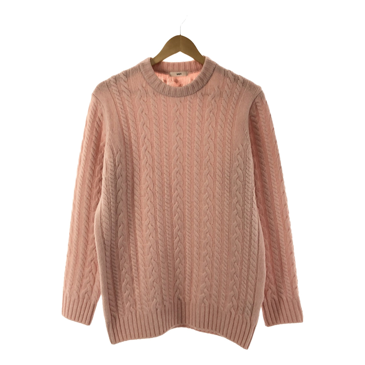 【美品】  yori / ヨリ | 2021AW | ウールケーブルニット | F | ピンク | レディース
