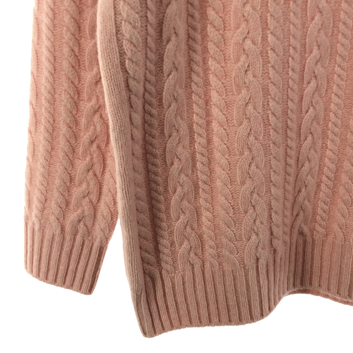【美品】  yori / ヨリ | 2021AW | ウールケーブルニット | F | ピンク | レディース