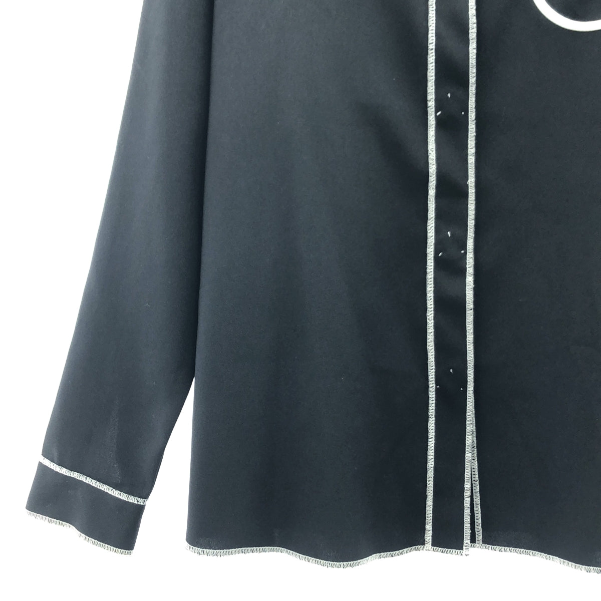 soduk / スドーク | circle pocket shirt サークルポケット シャツ | ブラック/ホワイト | レディース