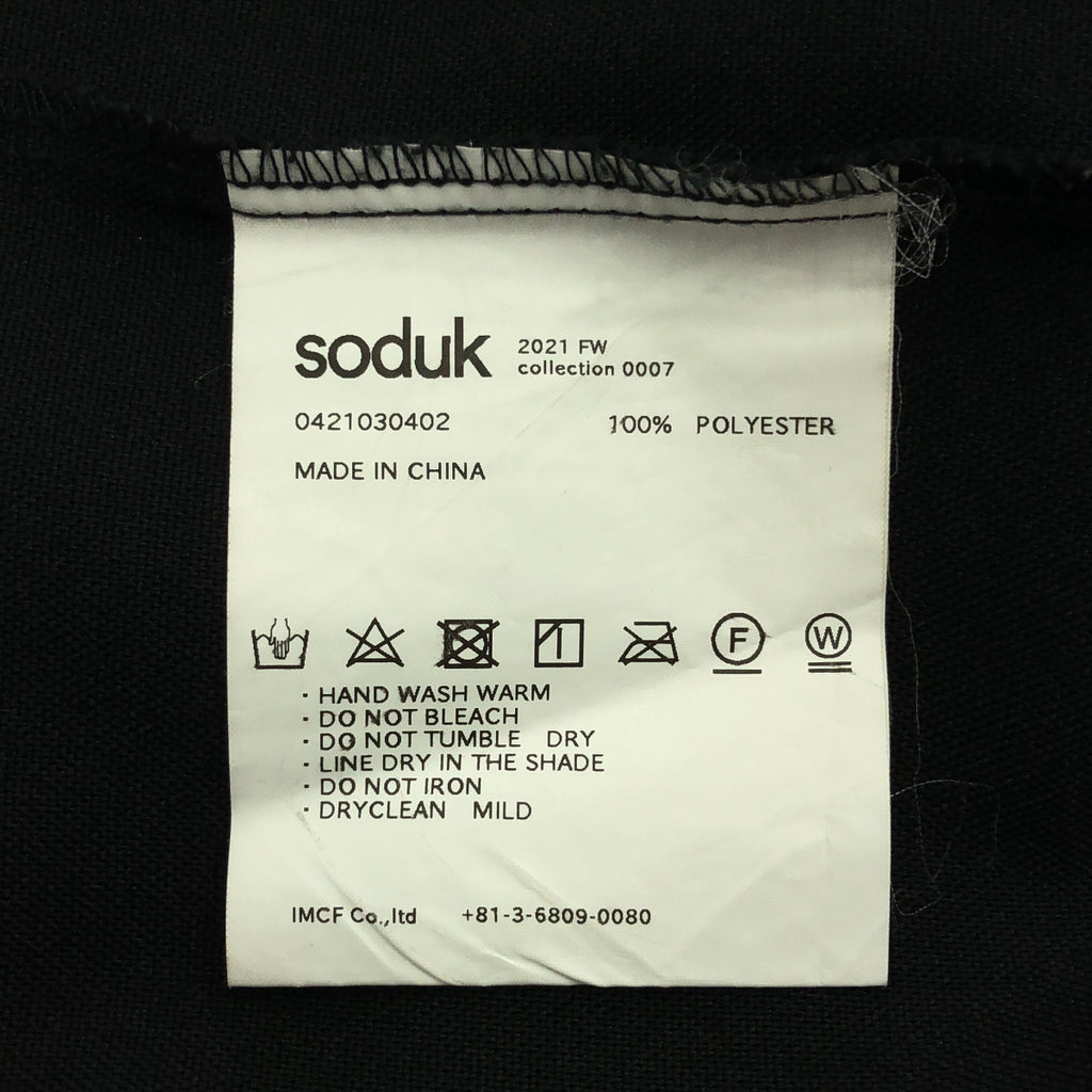 soduk / スドーク | circle pocket shirt サークルポケット シャツ | ブラック/ホワイト | レディース