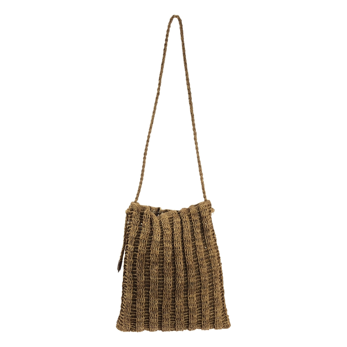 【美品】  VERMEIL par iena / ヴェルメイユパーイエナ | 2024SS | 取り扱い maison n.h paris / ラフィア ショルダーバッグ | ブラウン | レディース