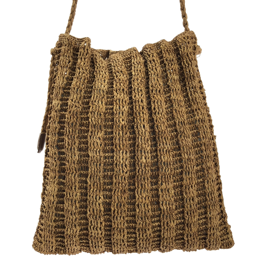 【美品】  VERMEIL par iena / ヴェルメイユパーイエナ | 2024SS | 取り扱い maison n.h paris / ラフィア ショルダーバッグ | ブラウン | レディース