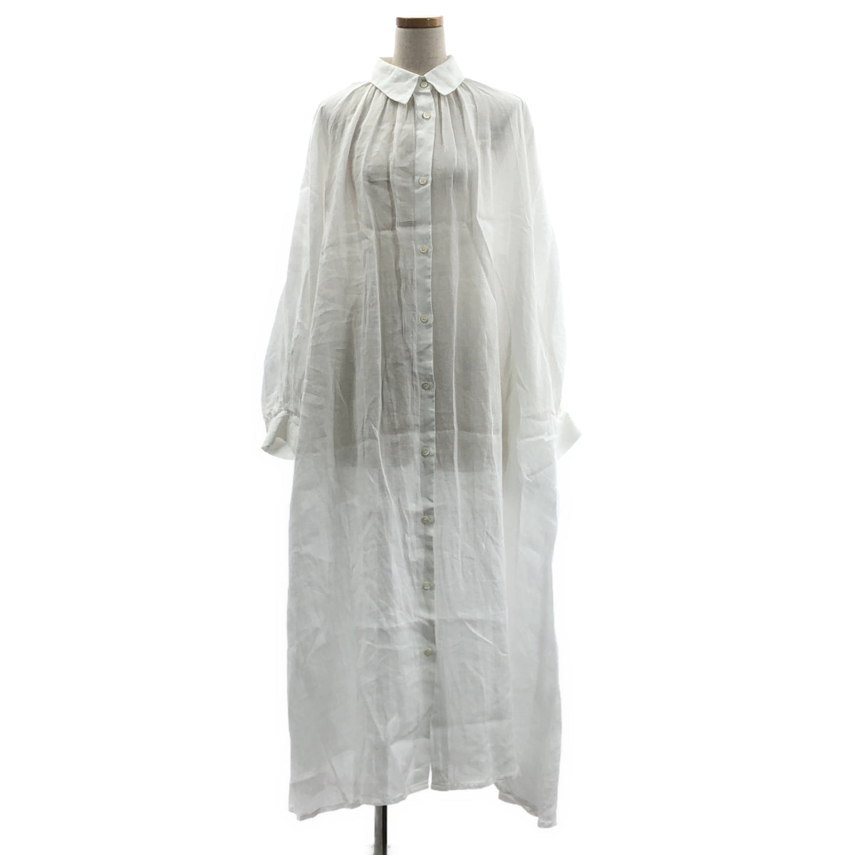 【新品】  Deuxieme Classe / ドゥーズィエムクラス | 2024SS | enormous OP リネン ワンピース | 38 | ホワイト | レディース