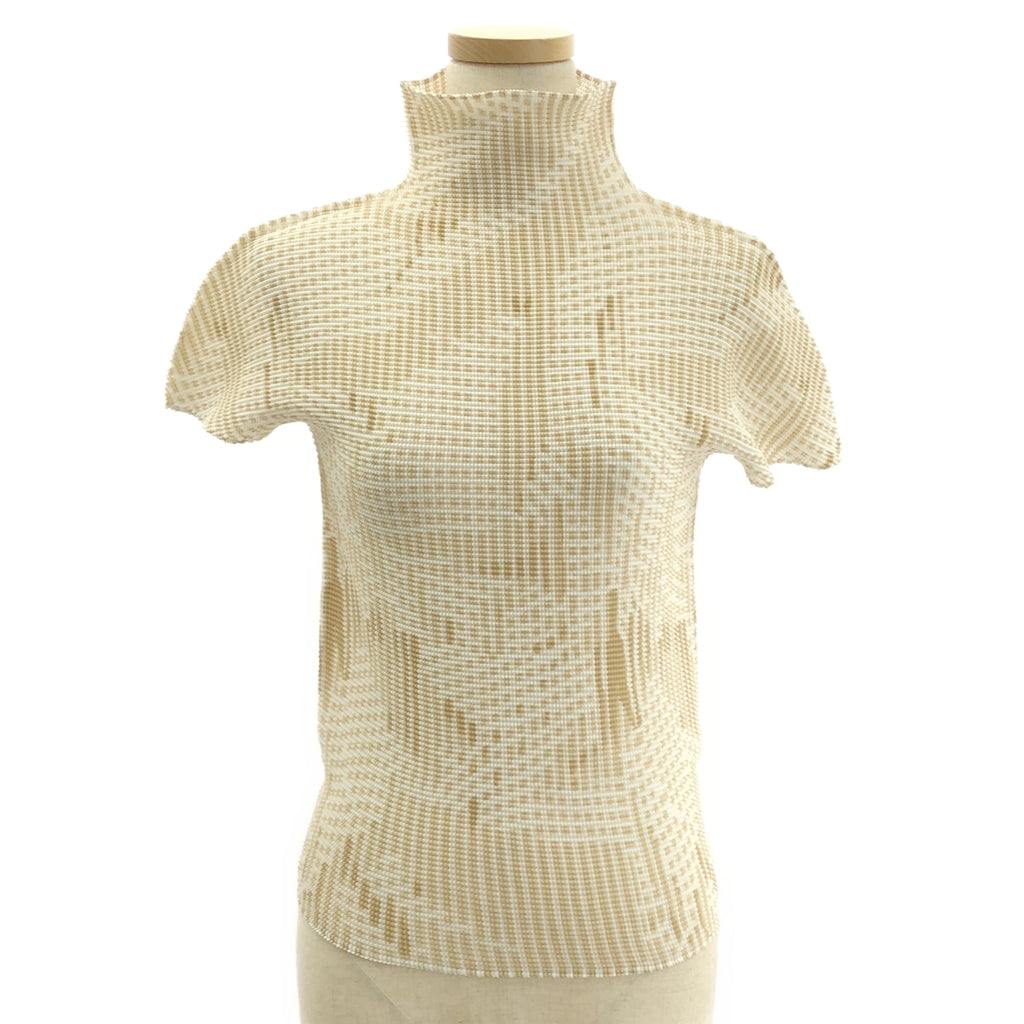 me ISSEY MIYAKE / 미이세이미야케 | 주름 총무늬 하이넥 탑스 |