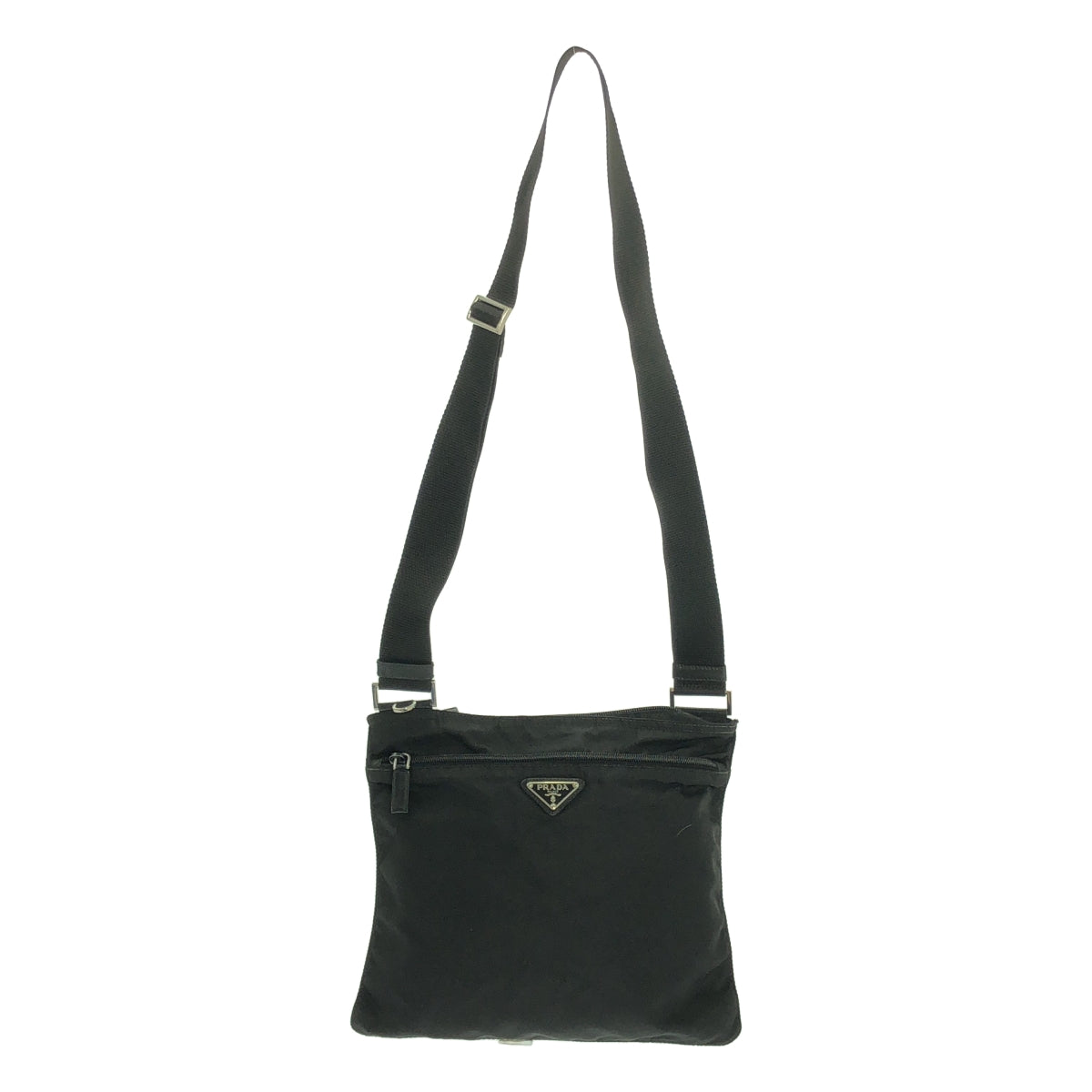 PRADA / 프라다 | 나일론 트라이앵글 로고 숄더백 | 블랙 | 여성