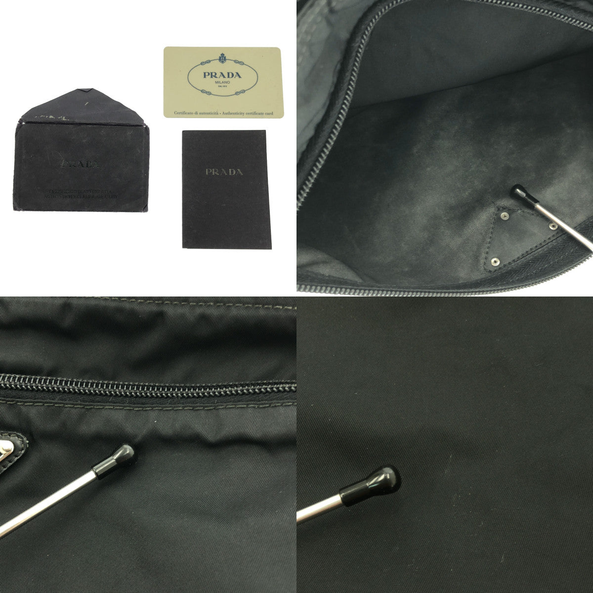 PRADA / 프라다 | 나일론 트라이앵글 로고 숄더백 | 블랙 | 여성