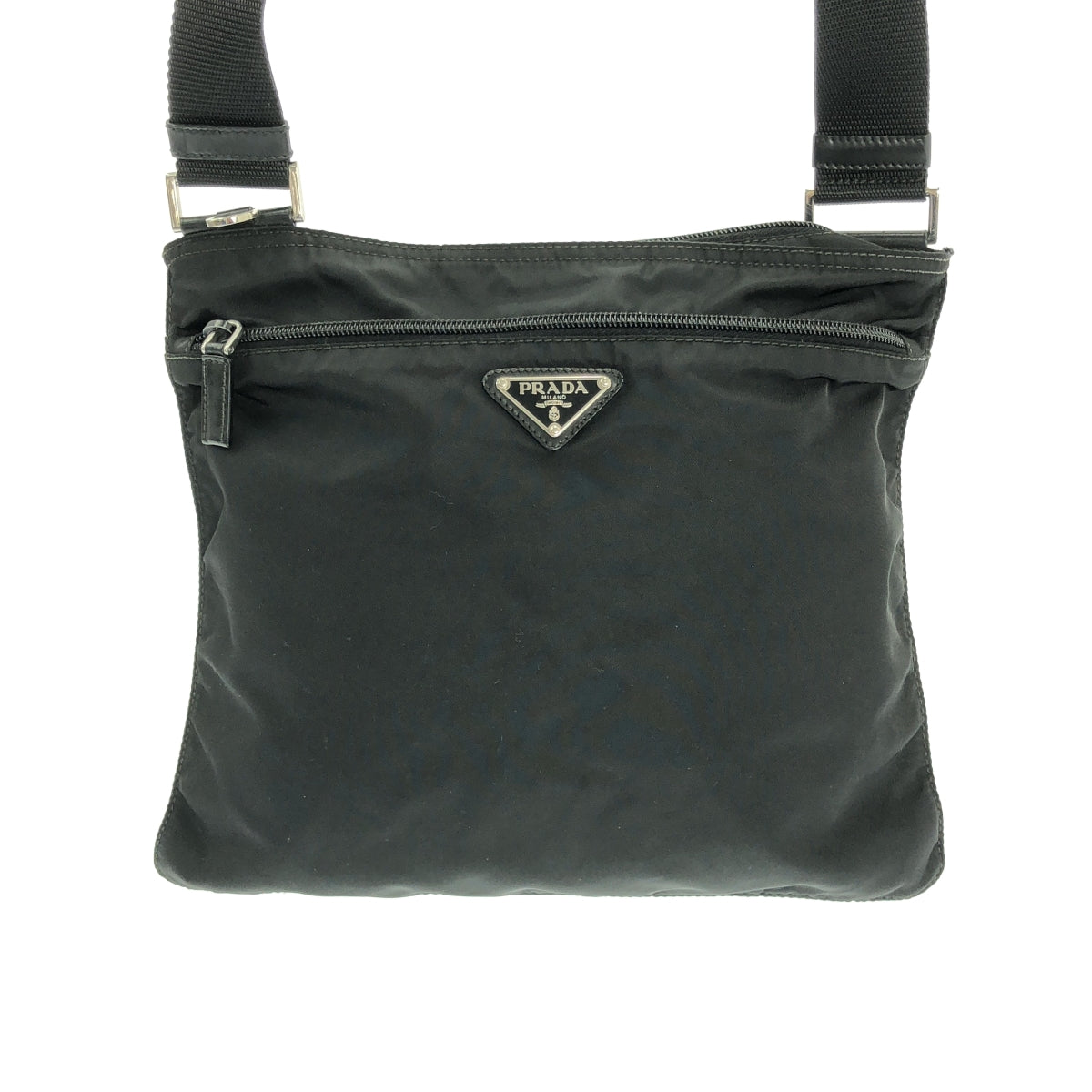 PRADA / 프라다 | 나일론 트라이앵글 로고 숄더백 | 블랙 | 여성