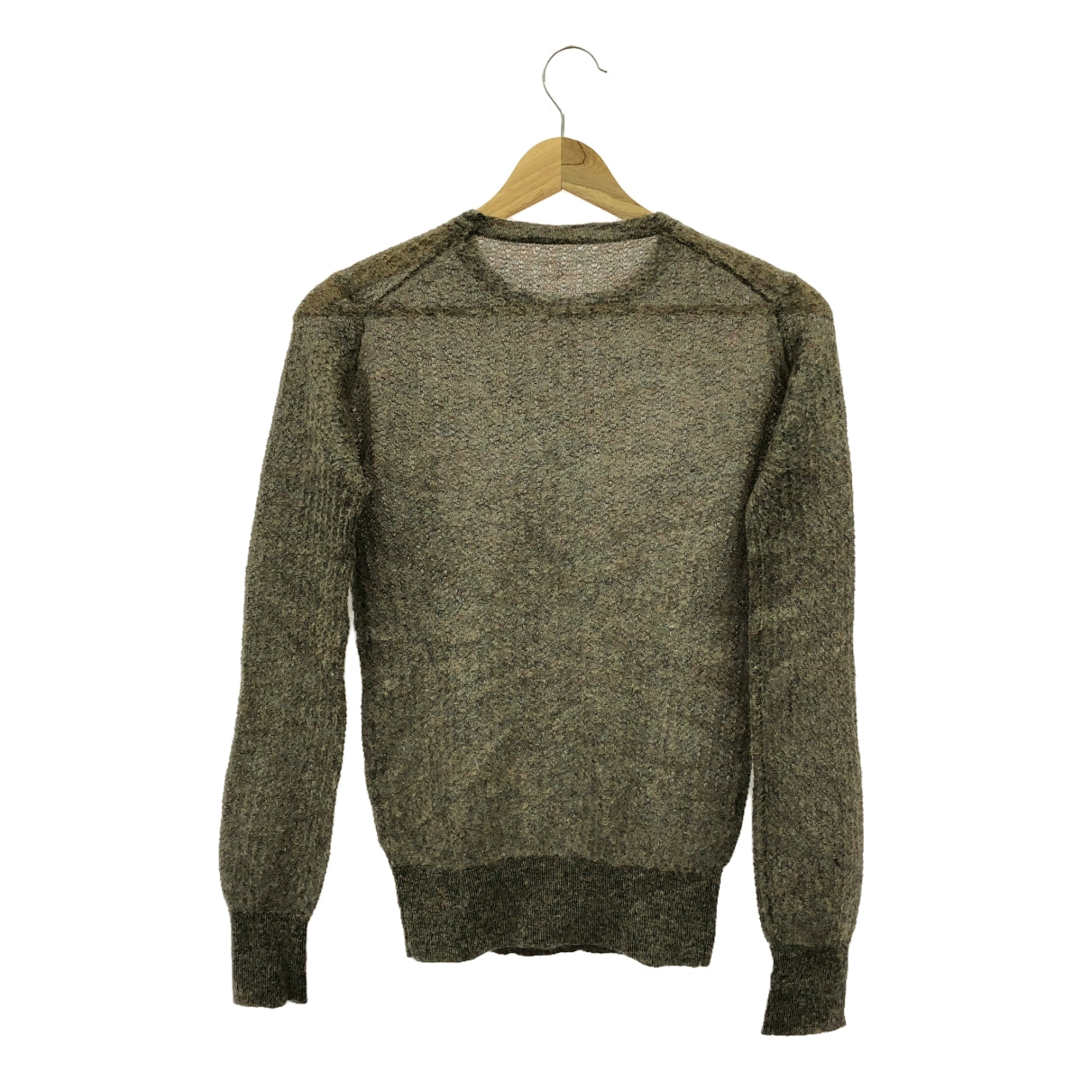 JUN MIKAMI | Mohair crew neck pullover knit | F | Gray | Women's