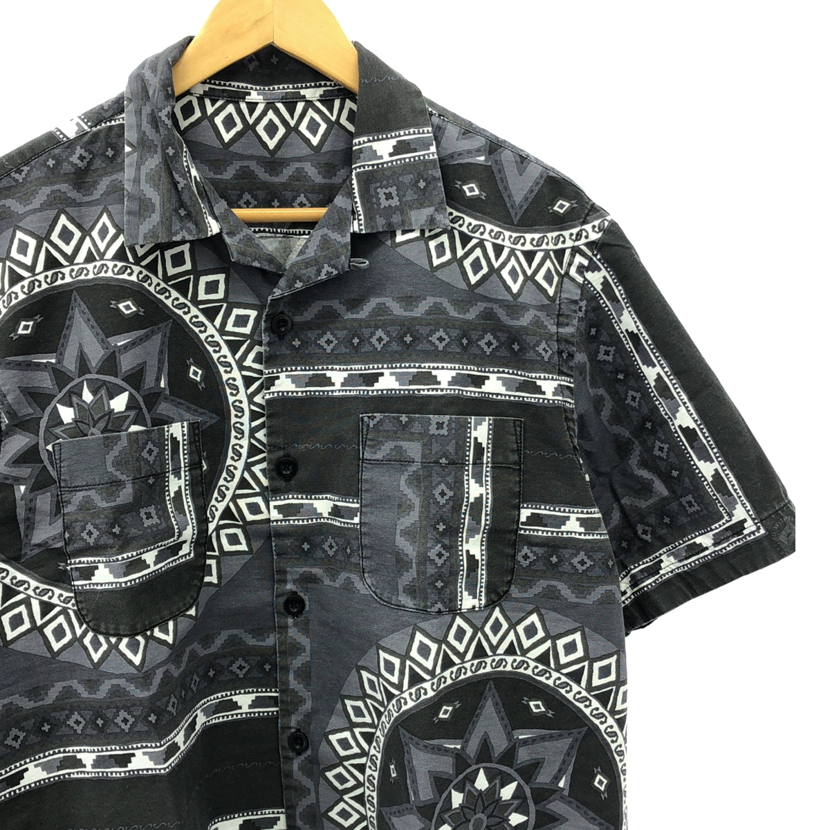 sacai / 사카이 | 2022SS | Bandana Print Shirt / 총무늬 반다나 프린트 오픈 컬러 셔츠 | 3 | 차콜 그레이계 | 맨즈