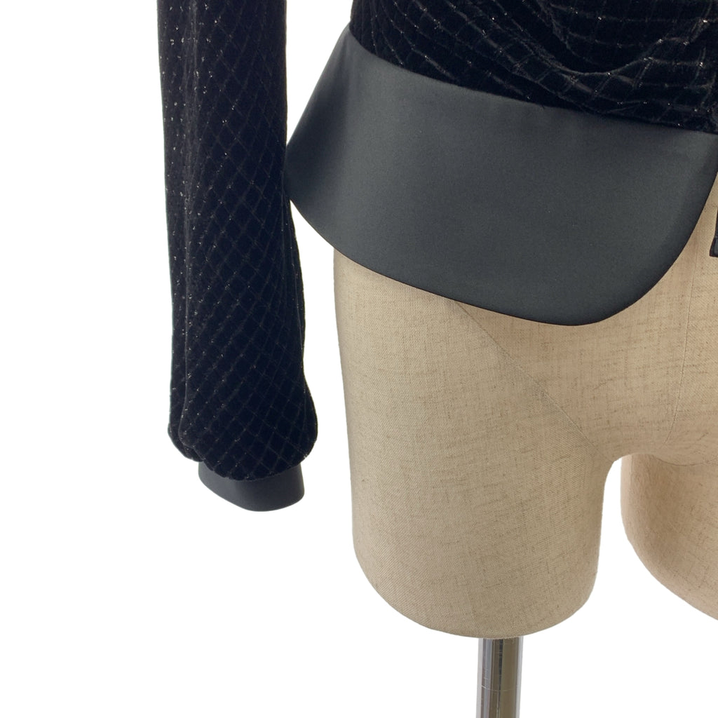 ARMANI COLLEZIONI / アルマーニコレツォーニ | セットアップ ベロア キルティング ジップノーカラージャケット / サイドジップ ドレス ワンピース | 42 | レディース