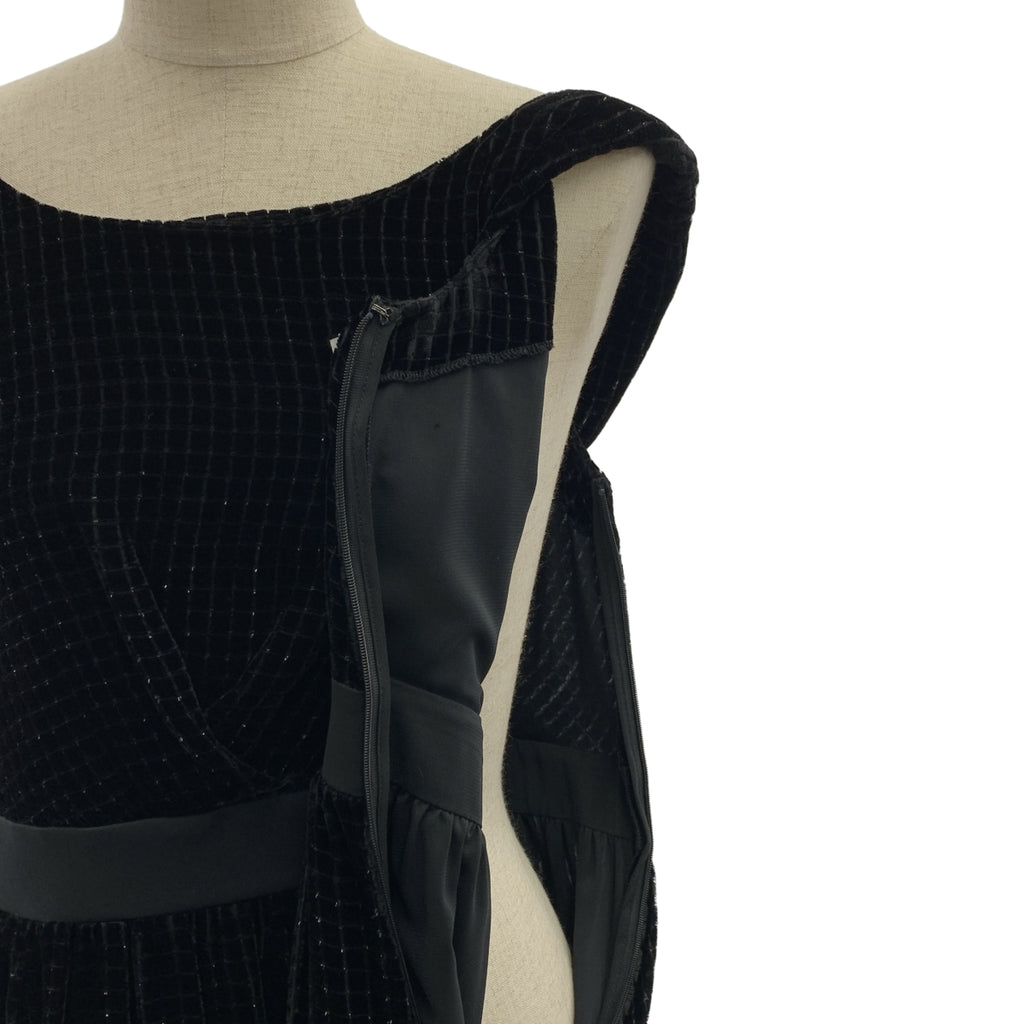 ARMANI COLLEZIONI / アルマーニコレツォーニ | セットアップ ベロア キルティング ジップノーカラージャケット / サイドジップ ドレス ワンピース | 42 | レディース