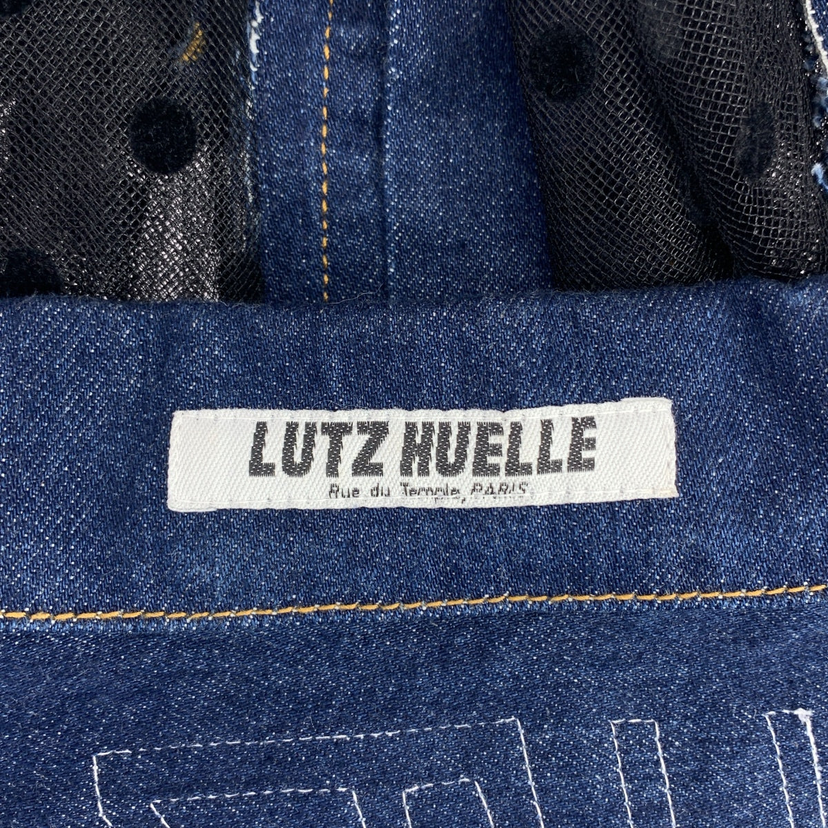 LUTZ HUELLE / ルッツヒュエル | IDOL DENIM JACKET チュール ドット ドッキング デニム ジャケット | 1 |