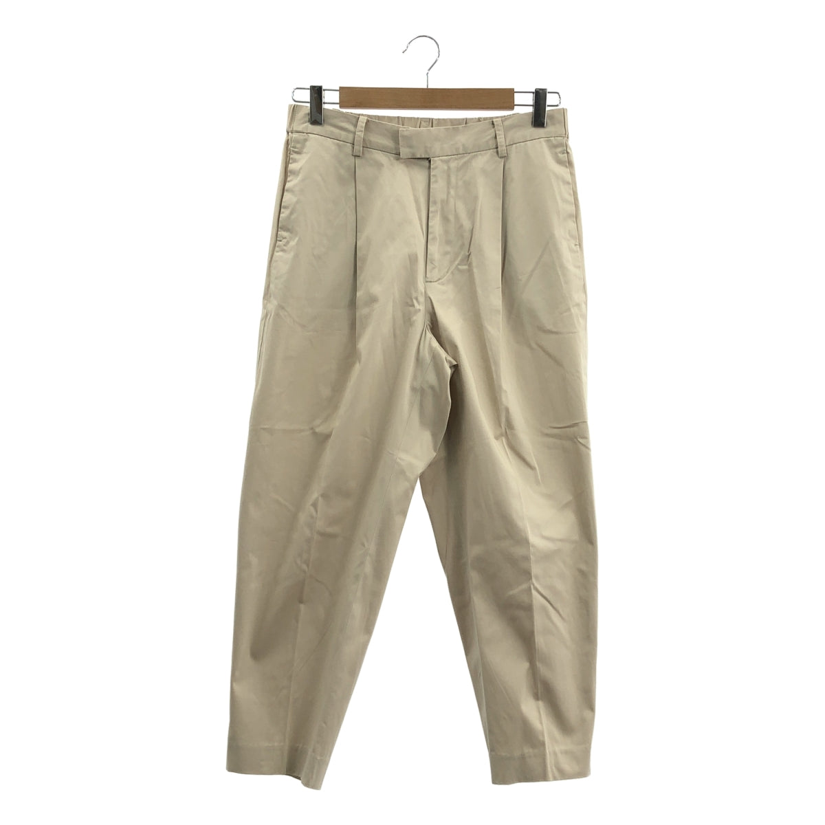 mizuiroind / 미즈이로 인도 | 백 웨스트 고무 탁 슬랙스 팬츠 | 2 | 베이지 | 여성